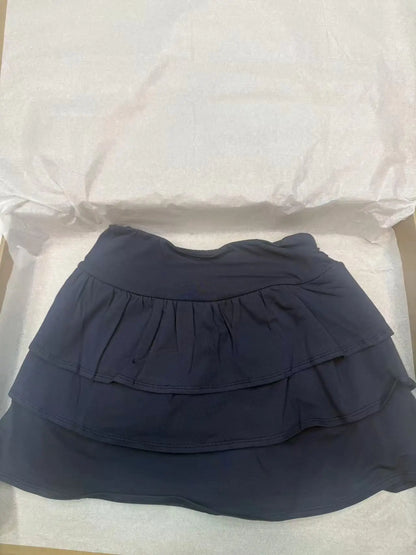 Ruffles Navy Mini Skirts Women Summer Sexy Low Waiste Solid Preppy Style A-line Skirts Vintage Streetwear Chic Solid Bottoms Y2k