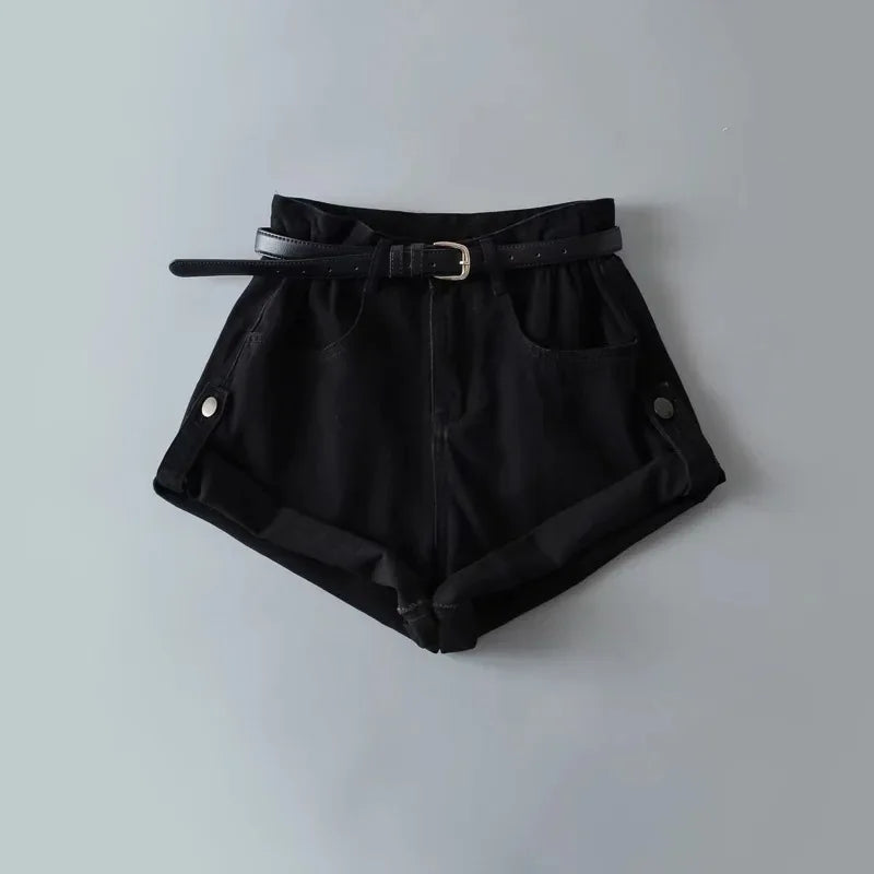 Shorts Basics Denims Women Jean High Waist Sexy Jeans Casual Buttons Pockets 2024 Summer Short Femme Denim Wide Leg Pants