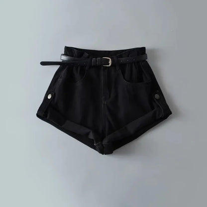 Shorts Basics Denims Women Jean High Waist Sexy Jeans Casual Buttons Pockets 2024 Summer Short Femme Denim Wide Leg Pants