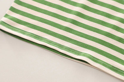 Children Summer Fashion Baby Boy Clothes outfits Striped T Shirt+Bib Shorts 2pcs/Set Toddler Girl Casual Costume Kids Tracksuits