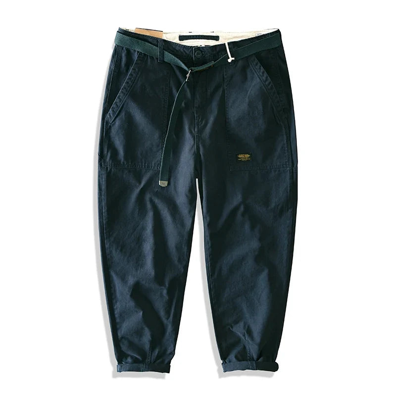 Trendy Versatile Workwear Pants Men American Retro Trousers Fashion Cargo Pants Man Straight Casual Baggy Pants