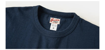 Rugged Bronson Loopwheel Tubular Pocket T-Shirt 220g Slub Cotton Men's Seamless Side Tee Short Sleeve