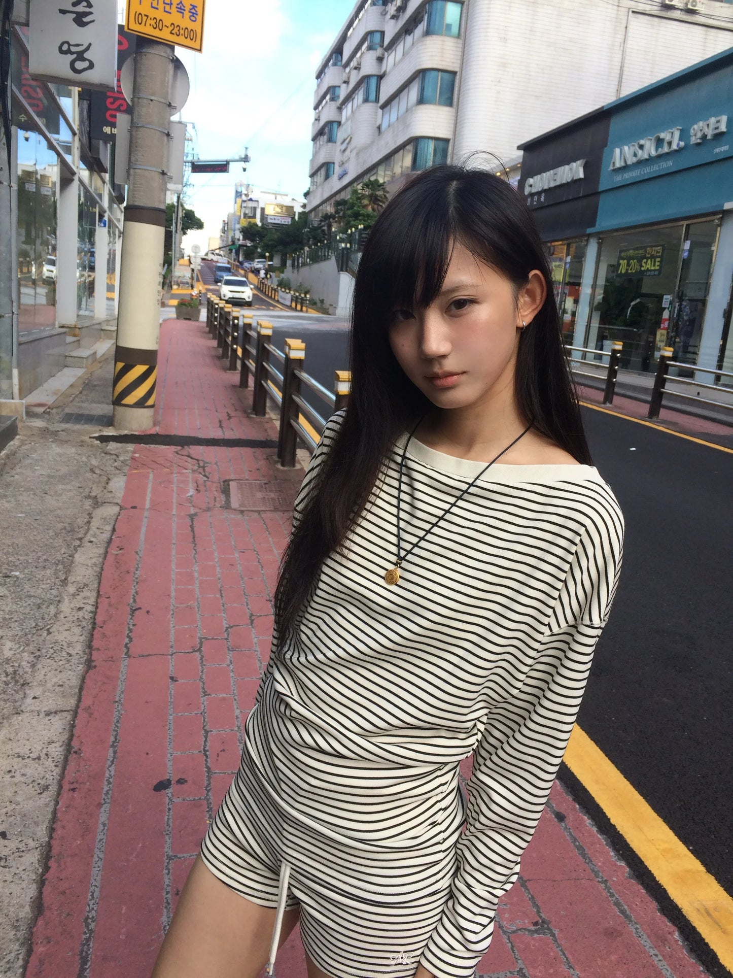 Karrram Japanese Y2k Long Sleeve Striped T-shirt 2000s Lazy Style Knitted Tops Vintage Harajuku Knit T Shirt American Retro 90s