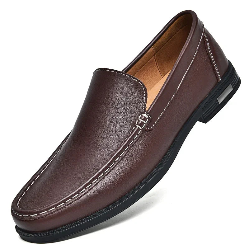 Male Comfy Walking Shoe Genuine Leather Slip on Mens Loafers New Trend Casual Shoes Men Designer Moccasins Hot Sale Drive Shoes