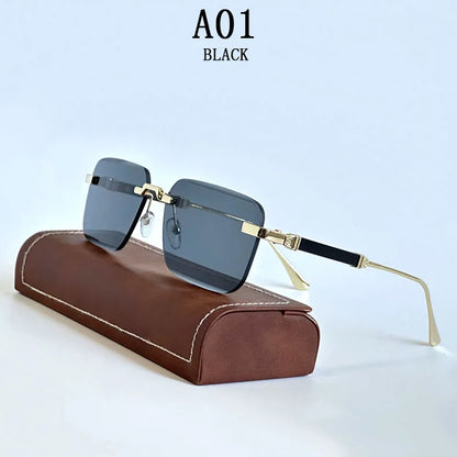 Square Sunglasses Women 2024 Rimless Sunglasses For Men Vintage Luxury Fashion Glasses Gafas De Sol Hombre Lunette Soleil Femme