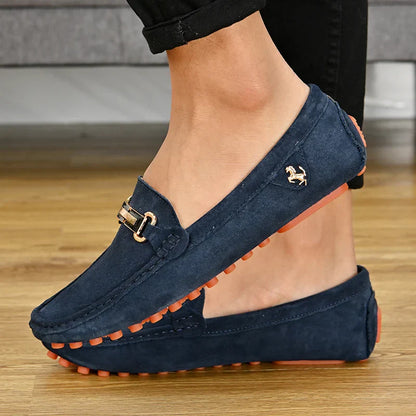 Men Fashion Luxury Leisure Leather Loafers Shoes Slip on Soft Comfortable Non-slip Driving for Men