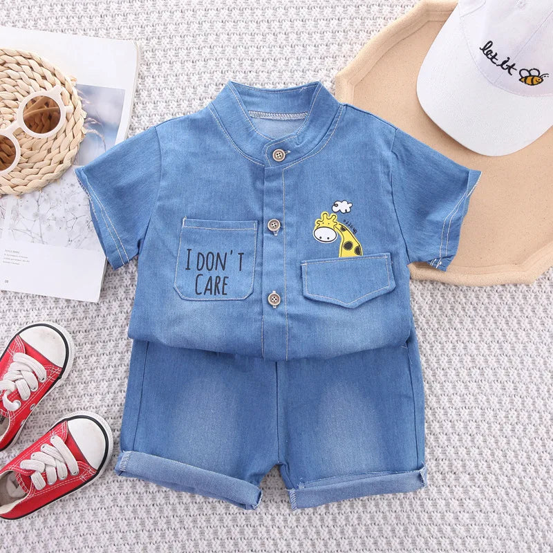 New Summer Baby Boys Clothes Suit Children Fashion Shirt Shorts 2Pcs/Sets Kids Clothing Toddler Casual Costume Infant Tracksuits