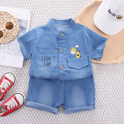 New Summer Baby Boys Clothes Suit Children Fashion Shirt Shorts 2Pcs/Sets Kids Clothing Toddler Casual Costume Infant Tracksuits