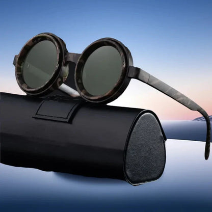 Fashion ND2-400 Adjustable Dimming Glasses 9 Level ND Filter Polarized Sunglasses UV400 Round Fishing Sunglasses Driving