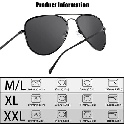 Polarized Sunglasses for Big Heads Men Women 8123