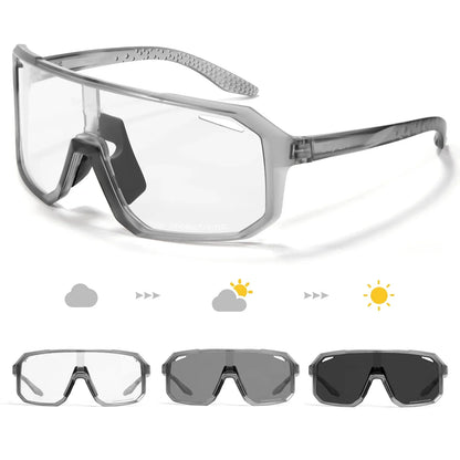 Scvcn New Men's UV400 Photochromic Cycling Sunglasses Women Sports Running Eyewear for Men Glasses Road Bike Bicycle Goggles