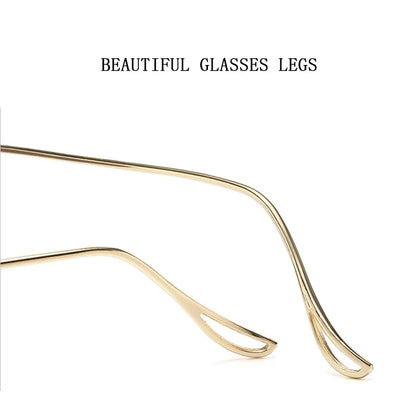 2024 Rimless Sunglasses Women Trendy  New Square Fashion Glasses Vintage Luxe Lentes De Sol Mujer Lunette Soleil Femme Okulary
