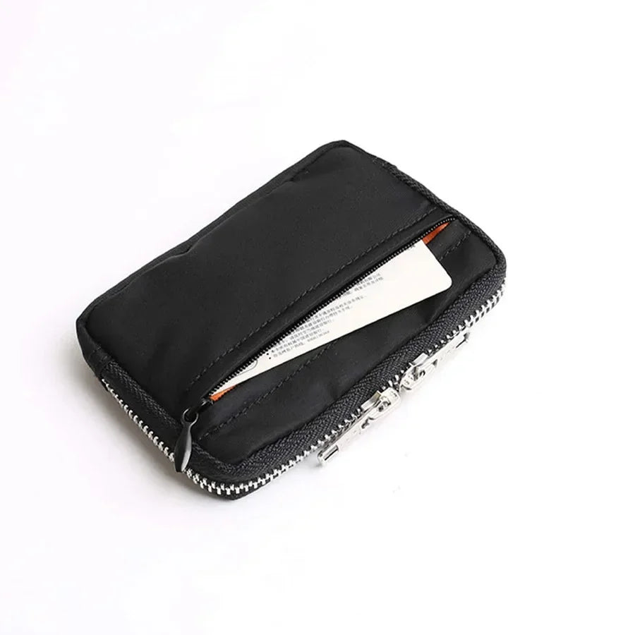 Japan Zipper Mini Purse Card Holder Nylon Cloth Coin Pouch Waterproof Cute Wallet Men Clutch Bag Mini Purse Fashion Small Wallet