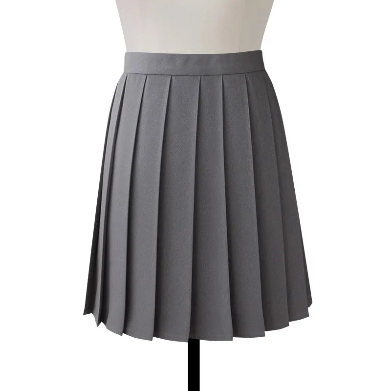 Women High Waist Pleated Midi Skirt Y2k Summer Knee-length Preppy Style Harajuku  Hot Street School Cosplay Casual Female Faldas