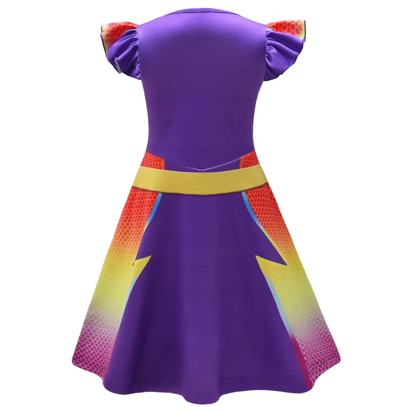 Children's SuperKitties Dresses Super Kitties Cosplay Costume Girls Flying Sleeves A-Line Dress Bag Mask Carnival Birthday Gift
