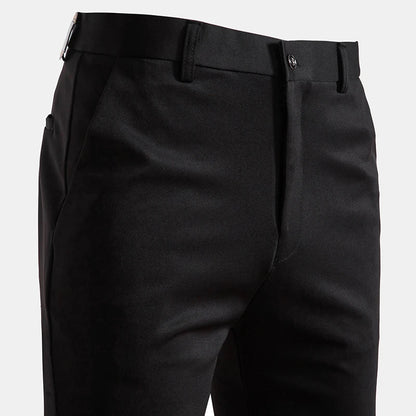 Men's Elastic Slim Fit Khaki Trousers Casual Pants Classic Fashion Suit Sports Pants Spring Summer