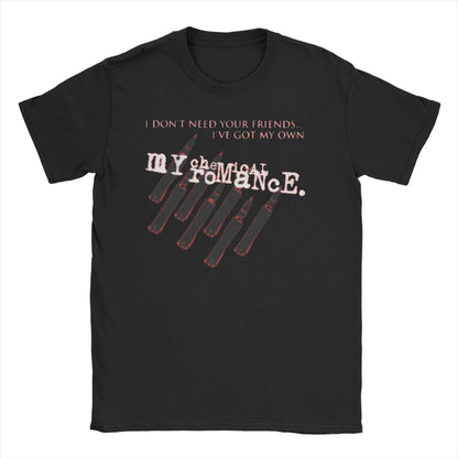Men Women Mcr Band  Punk Rock T Shirt My Chemical Romance  100% Cotton Clothes Vintage Round Collar Tee Shirt Plus Size T-Shirt