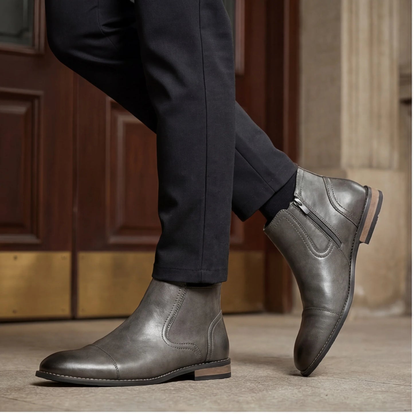 Boots Men Comfortable Fashion 2025 Brand Boots Leather
