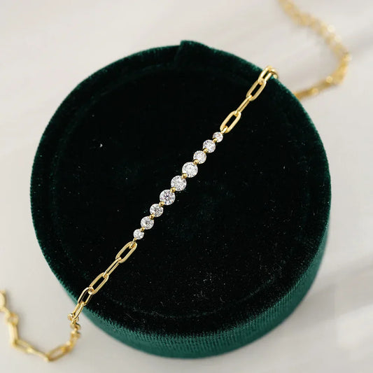Micro Full 2/2.5/3mm Couleur D Moissanite Diamant Bracelet de Tennis pour Femme Plaqué Argent 925 18k Bracelets à Maillons Ajustables