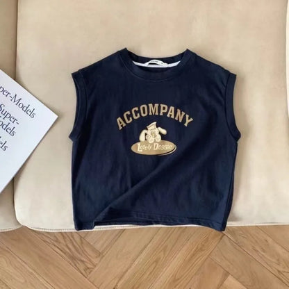 0-5-Year-Old Boys' Set Summer Children's Sleeveless Top Casual Shorts Two-Piece Set Men's Baby Fashion Clothes