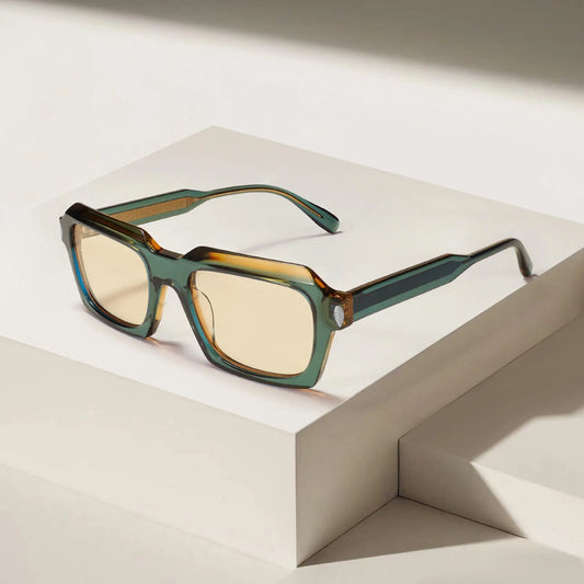 Colorful Acetate Sunglasses Vintage Rivet Rectangle Frame UV400 Non Polarized Unisex Retro Designer Sun Glasses