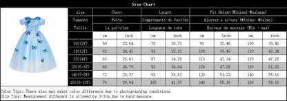 Kids Girls Cosplay Costume Children Summer Pageant Fantasy Cinderella Carnival Clothes Princess Birthday Dress 2-10 Yrs Clothes