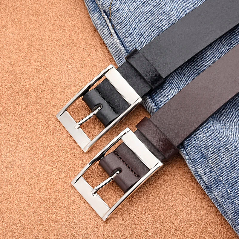 Retro Men's Pin Buckle PU Belt Trendy Versatile Business Belt Fashion Men's Unique Design Belt