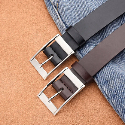 Retro Men's Pin Buckle PU Belt Trendy Versatile Business Belt Fashion Men's Unique Design Belt