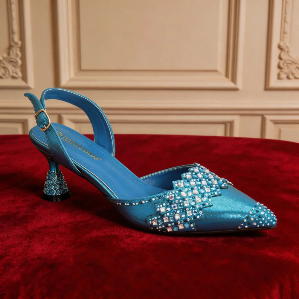 Italian Shoes and Bags Matching Set 2026 Rhinestone Bag and Shoe Set Nigeria Party Pumps Ladies Party Shoes with Matching Bag