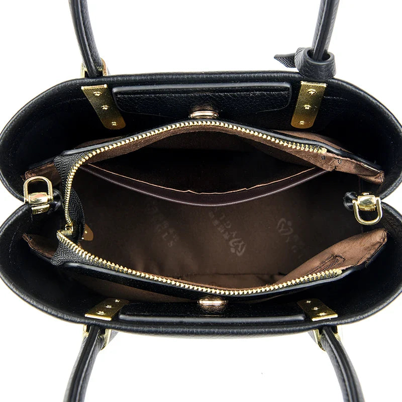 Solid Color pu leather Zipper Sweet Ladies Tote Bags on Sale 2025 High Quality Large Capacity Concise Shoulder Bags for Women