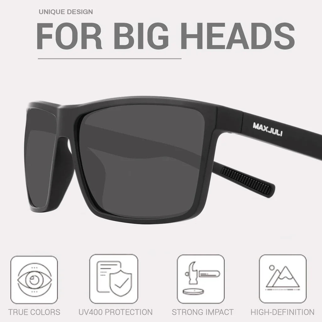 Polarized Extra Big Sunglasses for Men Women with Big Heads UV 400 Protection Sun glasses 8125