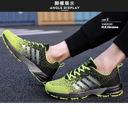 New fashionable plus-size men's casual sports shoes, walking and running shoes, tennis vulcanized men's shoes