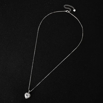 2ct D Color Moissanite Love Heart Pendant Necklaces 925 Sterling Silver Necklace Chains for Women Wedding Jewelry Gift