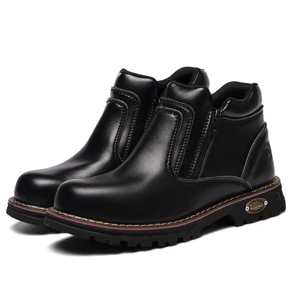 work shoes for men waterproof safety shoes man anti spark leather boots man anti puncture anti slip welder shoe black work shoes