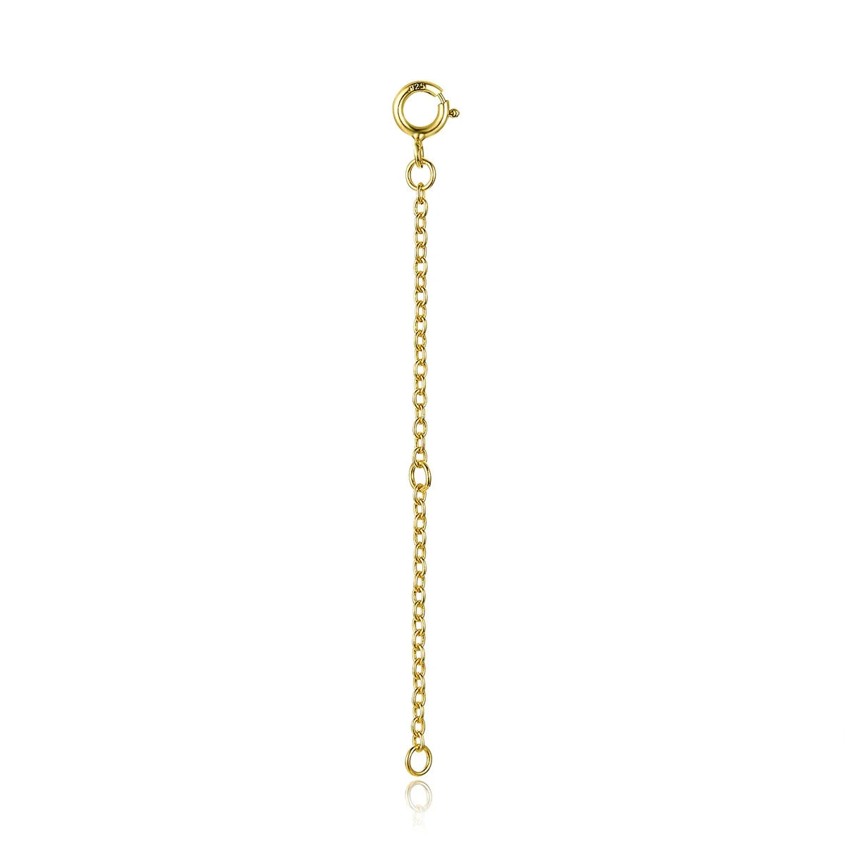 Gold Plated 925 Sterling Silver Necklace Extenders, Delicate Hypoallergenic Extender Chain in Gold, Rose Gold, or Silver