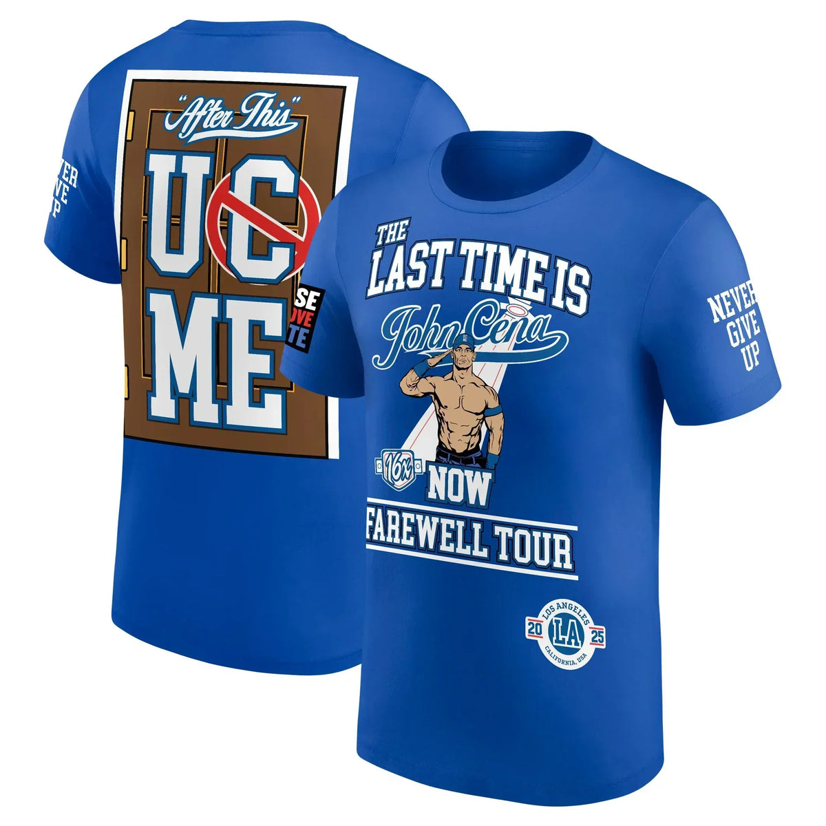 Men's light blue John Sena farewell tour Toronto T-shirt Summer breathable and quick-drying fashion sportswear top
