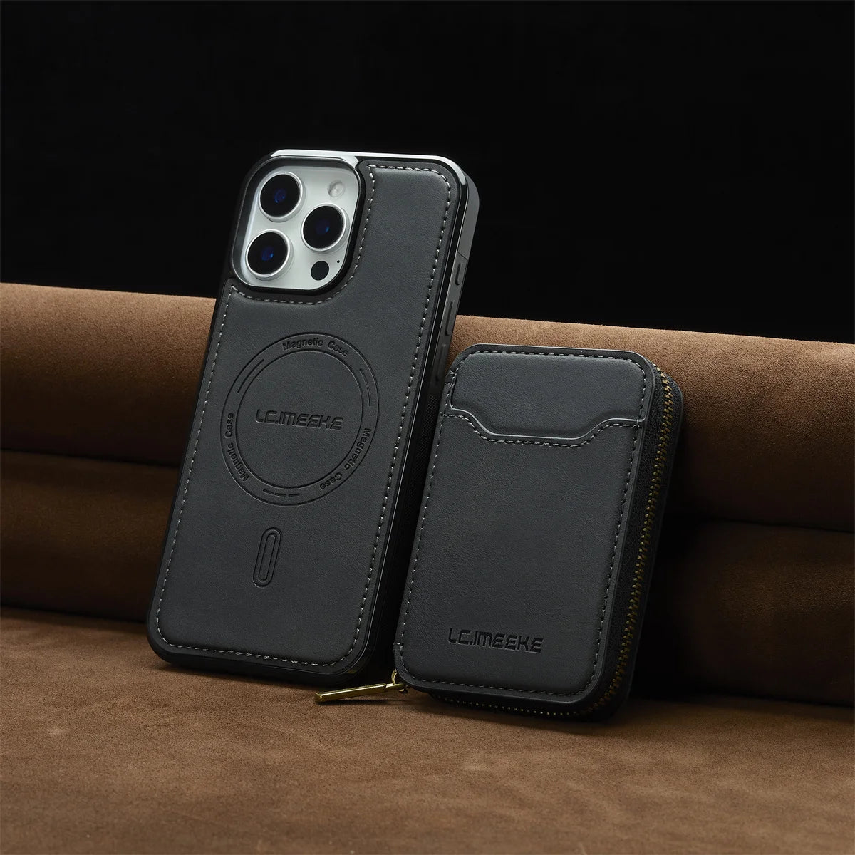 For Magsafe Magnetic Leather Phone Case for iPhone 16E 17 Air 16 15 Plus 14 13 12 11 Pro Max Wallet Card Holder Pocket Cover