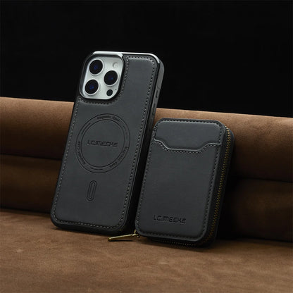 For Magsafe Magnetic Leather Phone Case for iPhone 16E 17 Air 16 15 Plus 14 13 12 11 Pro Max Wallet Card Holder Pocket Cover