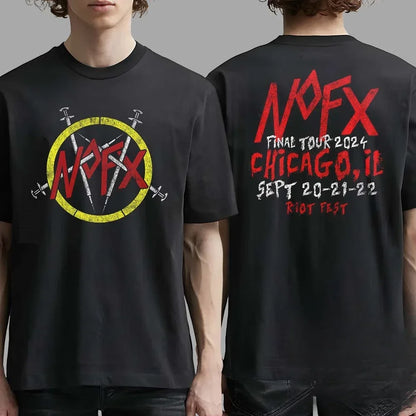 Men Women Fans Essentials Short Sleeve Tops Fashion Brand Summer Casual Daily Tee NOFX Rock Band Graphic Cotton T-shirt Unisex
