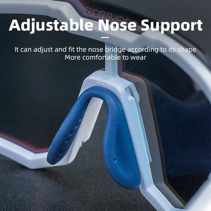 Photochromic Cycling Glasses Polarized Adjustable Nose Support Myopia Frame Sports Sunglasses Men Women Eyewear Goggle