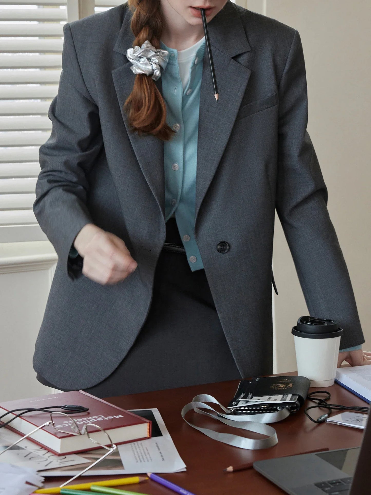 Office Lady Minimalist One Button Temperament Suit Jacket for Women in Autumn 2024 New Style Women Casual Blazer 24FS13165