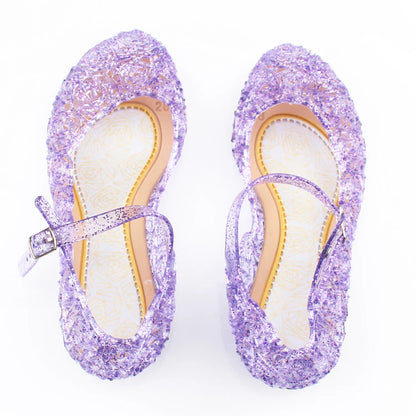 Toddler Infant Kids Baby Girls Summer Crystal Sandals Frozen Princess Jelly High-Heeled Shoes Party Dance Shoes Snow White Shoes