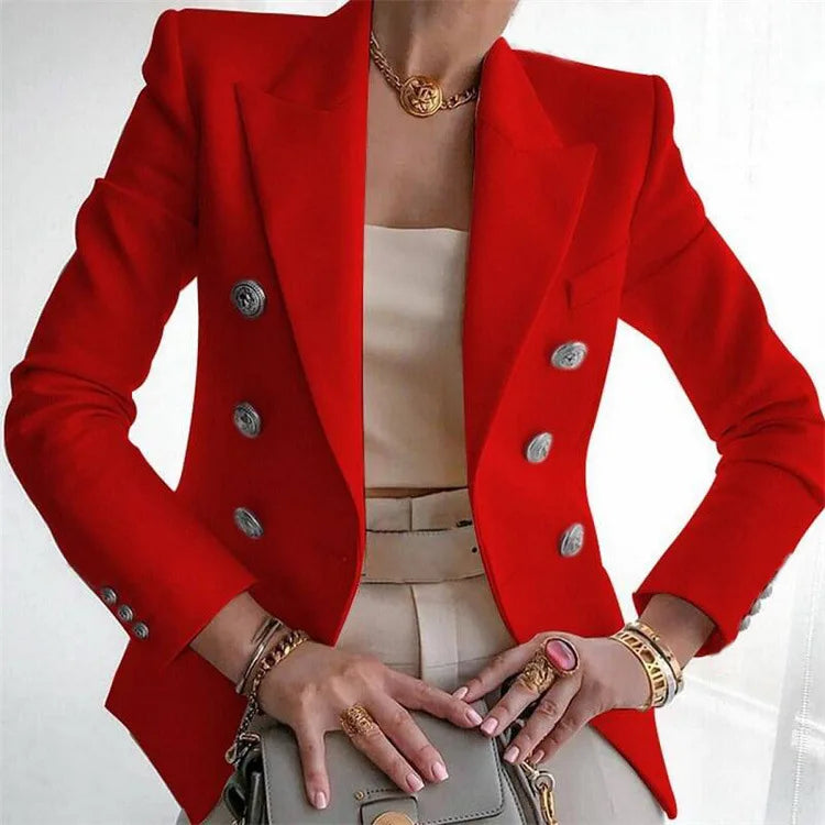 Casual Long Sleeve Blazers Femme Women Coat 2025 Fashion Jacket Outerwears Office Blazer Woman Clothes Spring Autumn