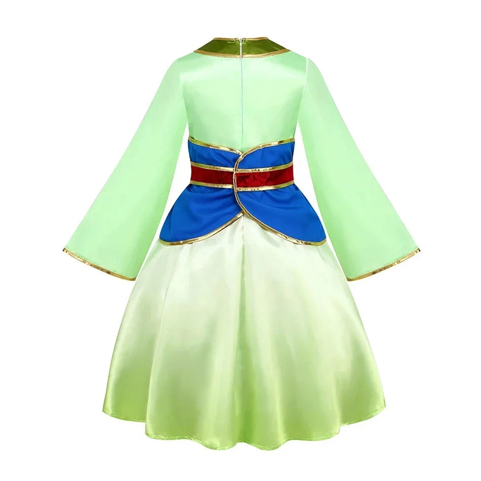 Girl Hua Mulan Princess Costume Children Chinese Hanfu Dress Costumes of Ancient Chinese Person Halloween Carnival Clothing