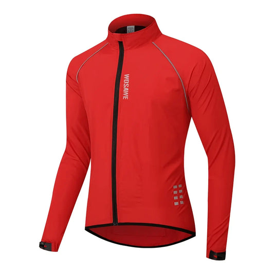 Men's Cycling Windbreaker Wind Jacket Windproof Water Repellent Mountain Bike MTB Clothing Reflective Loose Bicycle Coat