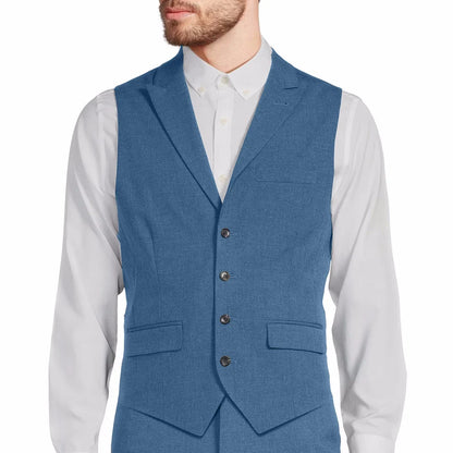 Men Vest Gray Single Button With Lapel Solid Waistcoat For Wedding Banquet Party Office Business Work Daily Men Suit Vest
