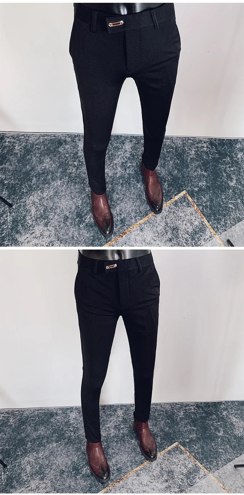 2025 Spring and Summer New Men's Casual Business Dress Pants Fashion Social Solid Wedding Party Suit Pants Slim Fit Suit Pants