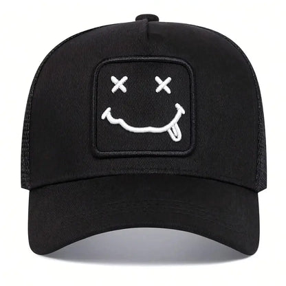 Unisex XX Tongue Sticking Embroidery Baseball Net Caps Spring Summer Outdoor Adjustable Casual Hats Sunscreen Hat