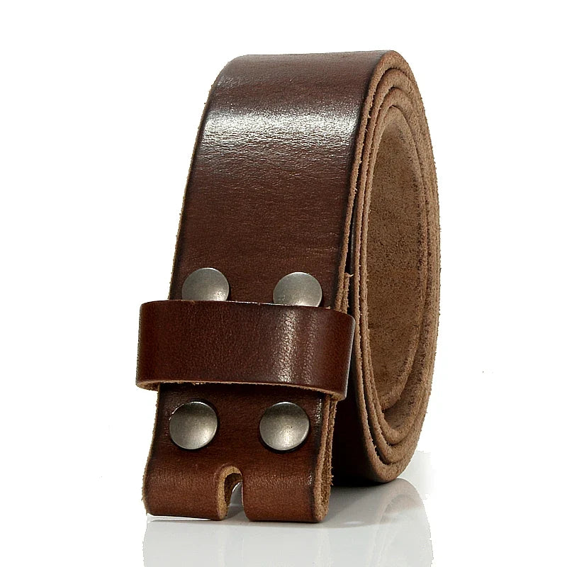 3.8cm width Designers Luxury Brand Belts for Mens High Quality Pin Buckle Male Strap Genuine Leather Waistband,No Buckle