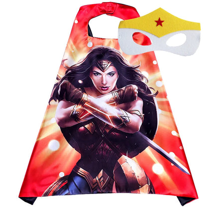 Halloween Super Hero Masquerade Mask Cape Cloak Anime Spider Man Batman Cloak Action Figure Marvel Toys Cosplay Party Gift
